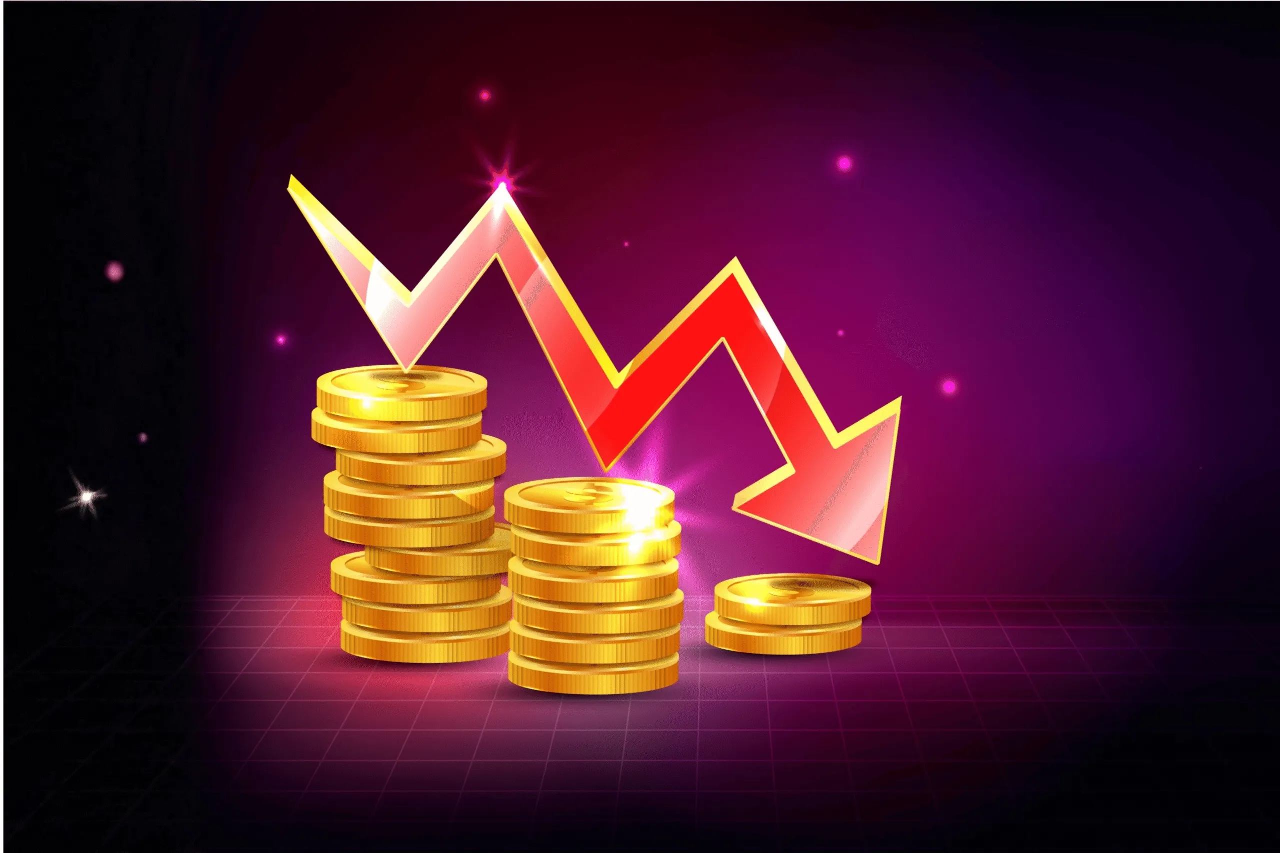 A financial chart showing a gold and silver price fall today, highlighting the recent market correction for Indian and global investors.