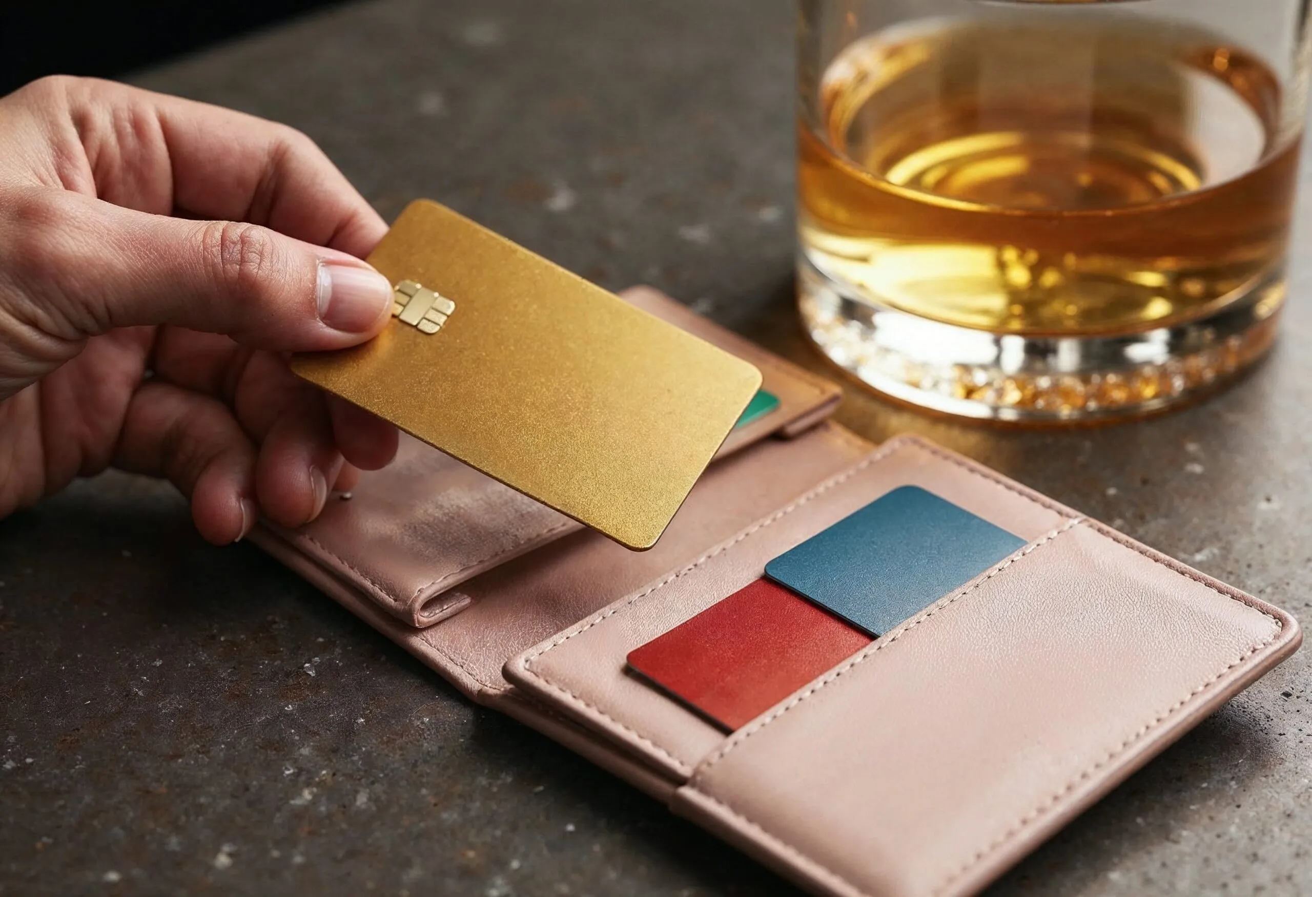 A luxurious, gold-colored premium credit card India displayed on a dark background, representing exclusivity and high-end lifestyle benefits for 2026.